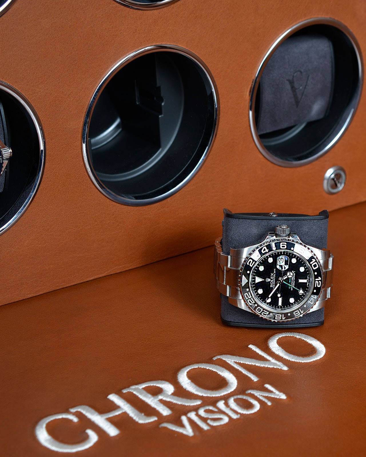Chronovision watch winding technology inside Luxuria safe